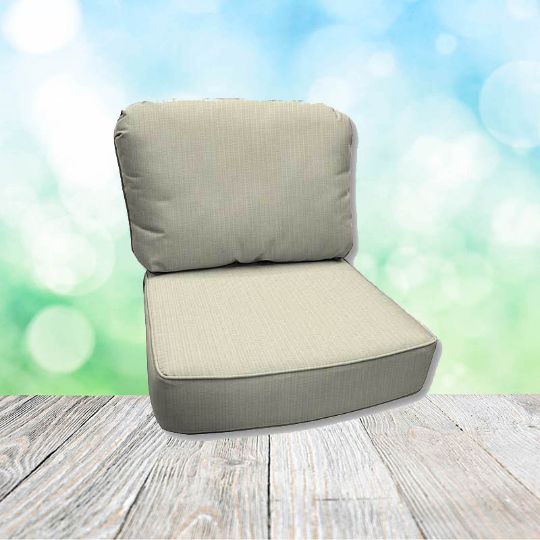 Spectrum Eggshell Hanamint Replacement Cushions Club Chair