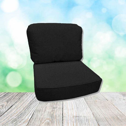 Canvas Black Hanamint Replacement Cushions Club Chair