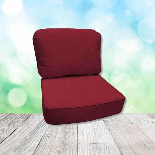 Canvas Burgundy Hanamint Replacement Cushions Club Chair