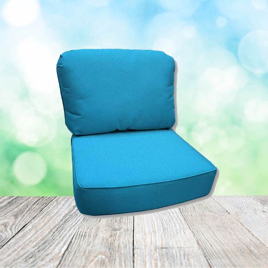 Canvas Cyan Hanamint Replacement Cushions Club Chair