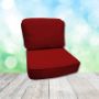 Canvas Jockey Red Hanamint Replacement Cushions Club Chair