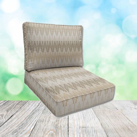 Cascadia Outdoor Cushions make custom outdoor patio furniture cushions for any style of patio furniture in Sunbrella Outdoor Fabrics