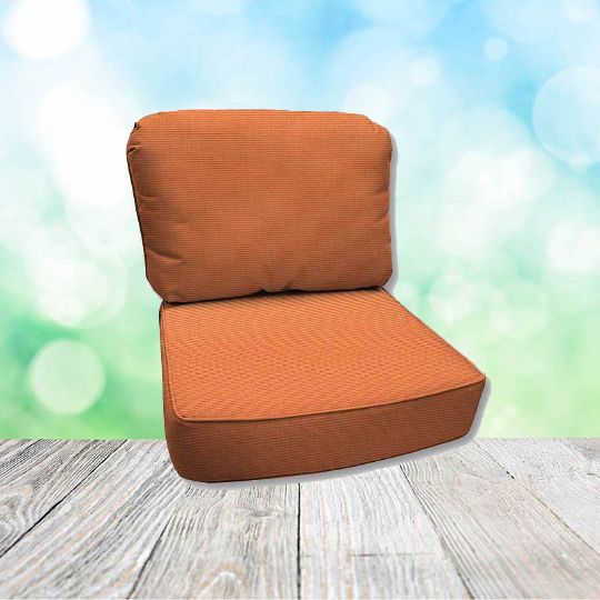 Canvas Tangerine Hanamint Replacement Cushions Club Chair