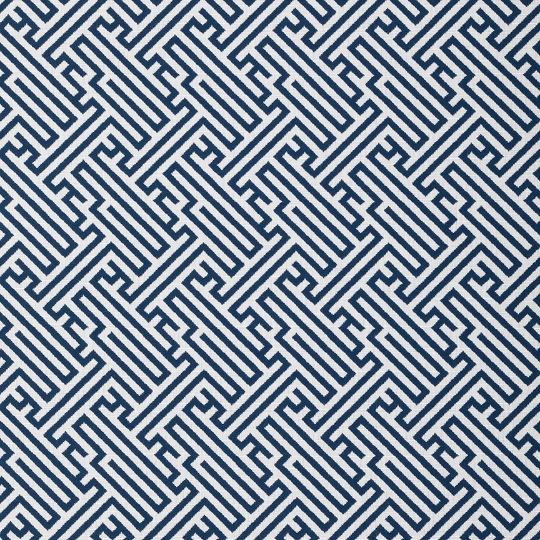 Outdura® Fabric Sample - Labyrinth Navy | USA-Made, Solution-Dyed Acrylic