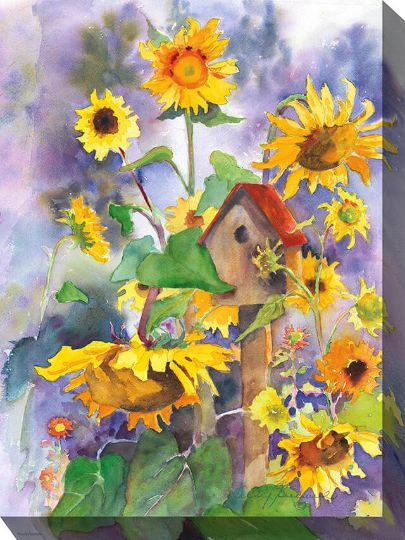 Aunties Garden - 30" x 40" Outdoor Canvas Wall Art | Weatherproof & UV-Resistant