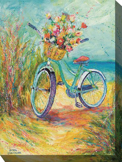 Blossom Bike - 30" x 40" Outdoor Canvas Wall Art | Weatherproof & UV-Resistant