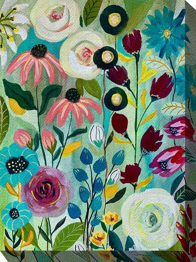 Boho Garden - 30" x 40" Outdoor Canvas Wall Art | Weatherproof & UV-Resistant