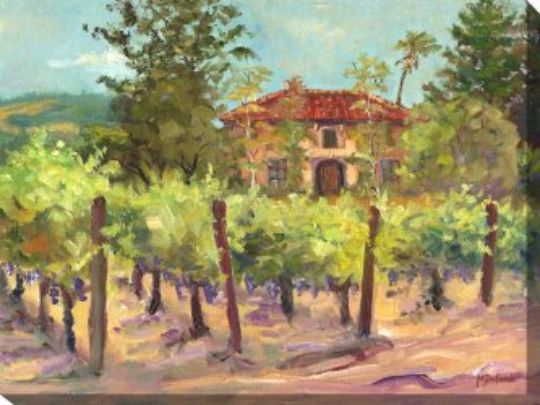 Villa & Vines  - 40" x 30" Outdoor Canvas Wall Art | Weatherproof & UV-Resistant