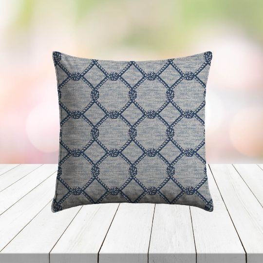 Custom Outdoor Pillows in Outdura Cape Cod Sailor | Fade-Resistant & Weatherproof