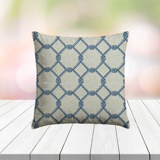 Custom Outdoor Pillows in Outdura Cape Cod Mermaid | Fade-Resistant & Weatherproof