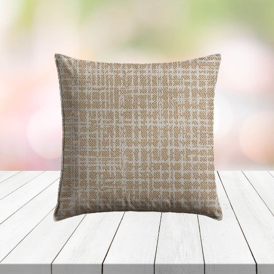 Custom Outdoor Pillows in Outdura Cortez Almond | Fade-Resistant & Weatherproof