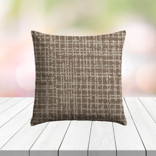 Custom Outdoor Pillows in Outdura Cortez Bark | Fade-Resistant & Weatherproof