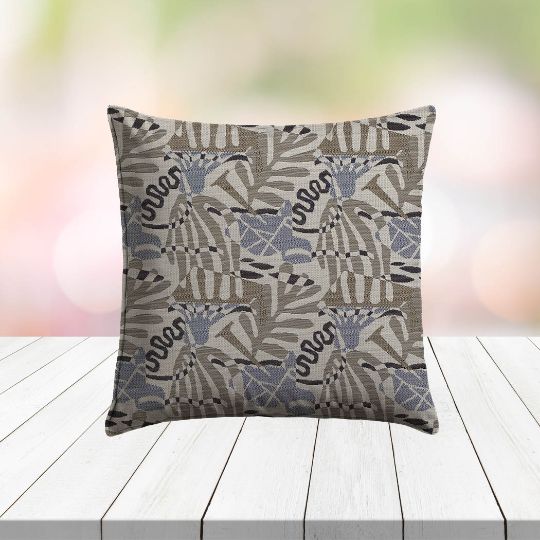 Custom Outdoor Pillows in Outdura Fantasy Driftwood | Fade-Resistant & Weatherproof