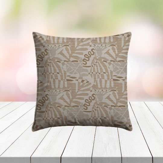 Custom Outdoor Pillows in Outdura Fantasy Dune | Fade-Resistant & Weatherproof