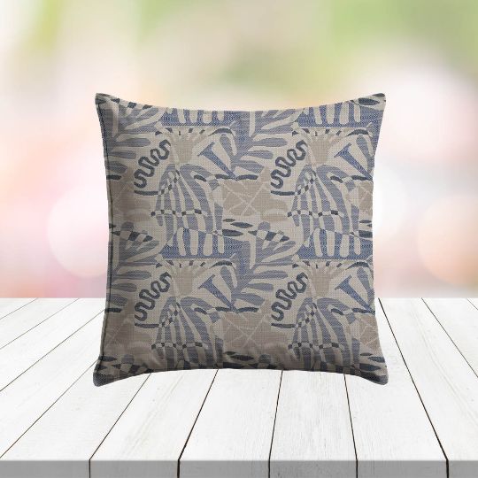 Custom Outdoor Pillows in Outdura Fantasy Sailor | Fade-Resistant & Weatherproof