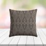 Custom Outdoor Pillows in Outdura Folklore Graphite | Fade-Resistant & Weatherproof