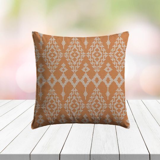 Custom Outdoor Pillows in Outdura Folklore Sorbet | Fade-Resistant & Weatherproof