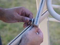 How to install new replacement slings on a chaise lounge made by Cascadia Outdoor Cushions