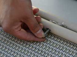 How to install new replacement slings on a chaise lounge made by Cascadia Outdoor Cushions