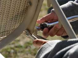 How to install new replacement slings on a chaise lounge made by Cascadia Outdoor Cushions