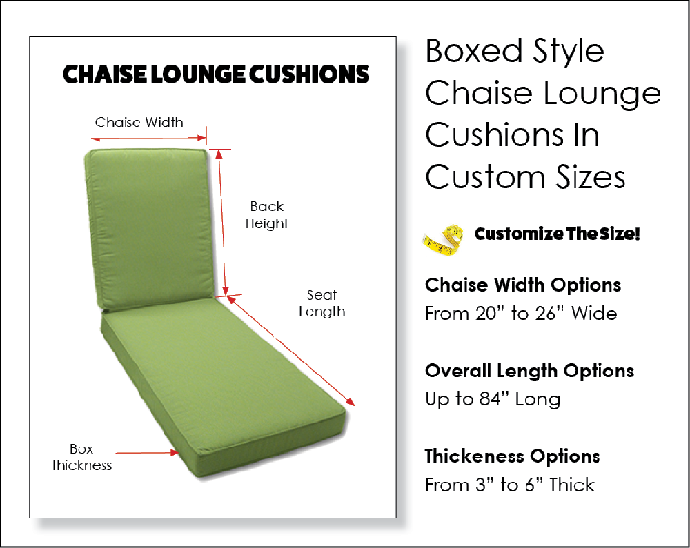 Custom Chaise Lounge Cushions in The Exact Size You Need