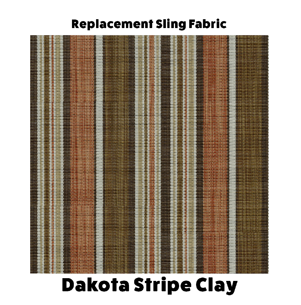 Dakota Stripe Clay Sling Fabric For New Patio Chair and Chaise Lounge Replacement Slings