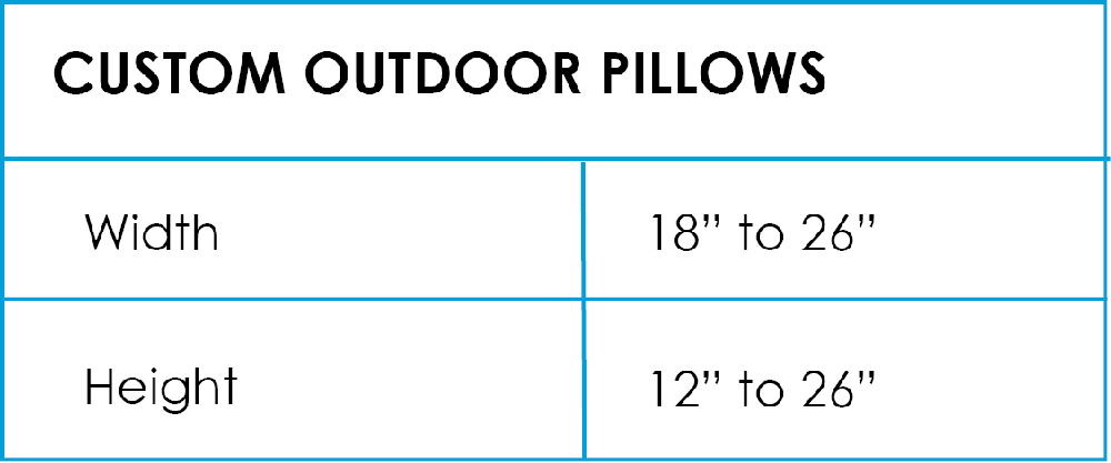 Outdoor Pillow Sizes