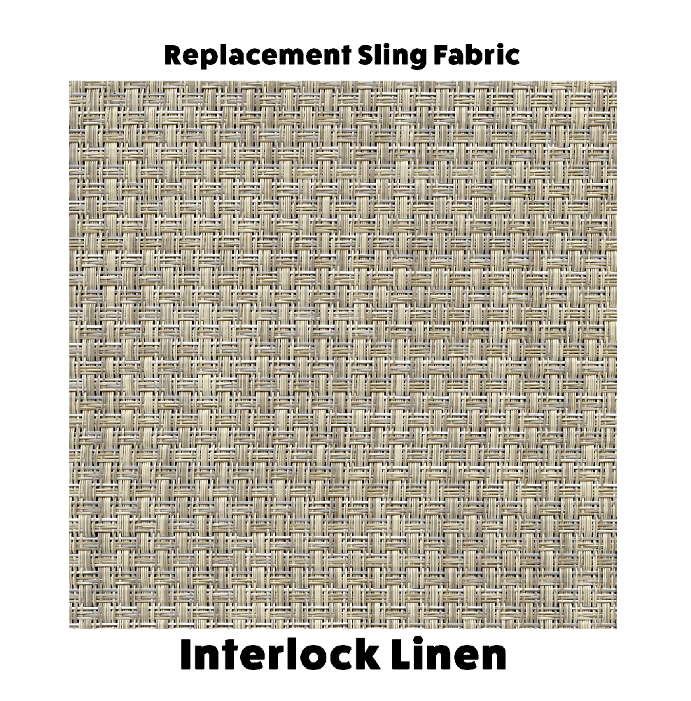 Interlock Linen Sling Fabric For New Patio Chair and Chaise Lounge Replacement Slings