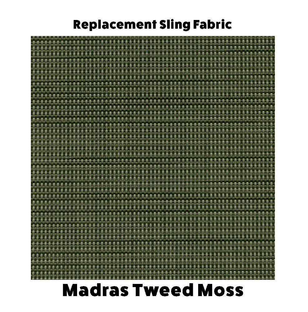 Madras Tweed Moss Sling Fabric For New Patio Chair and Chaise Lounge Replacement Slings